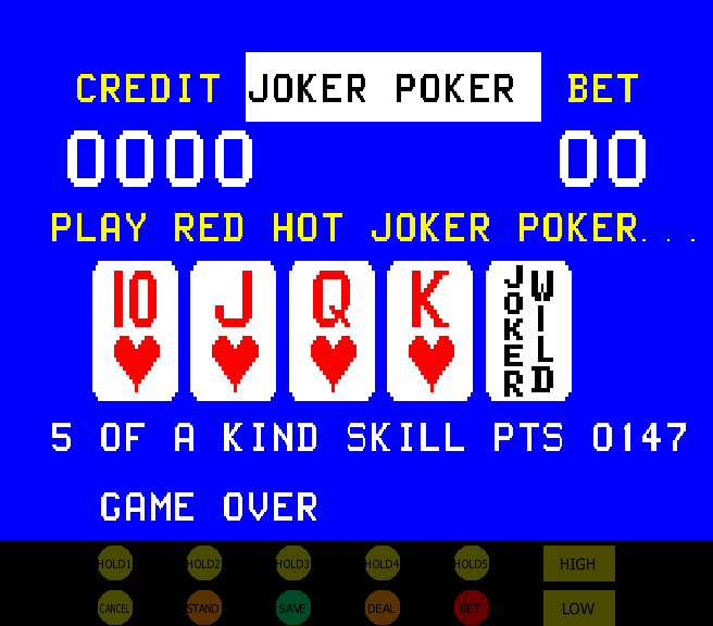 Noraut Red Hot Joker Poker (alt HW) Title Screen